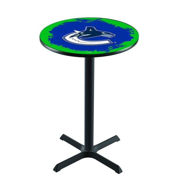 42" Blk Wrinkle Vancouver Canucks Pub Table